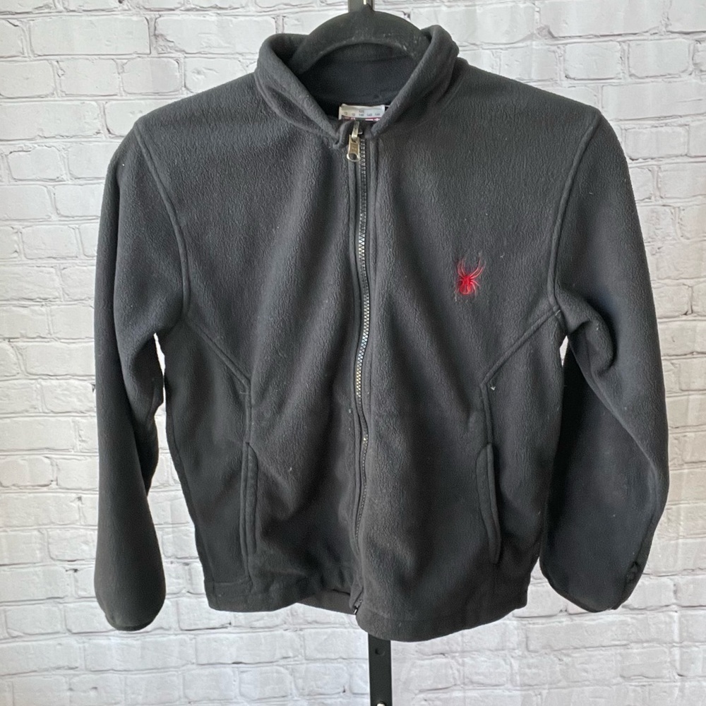 SPYDER Black Fleece Jacket Kids Size 12